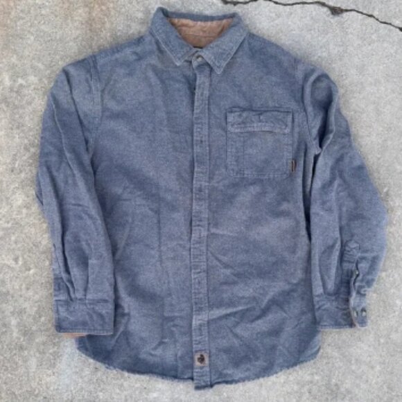 Legendary Whitetails Flannel Shirt Adult Medium Charcoal Heather Long Sleeve - Picture 1 of 5